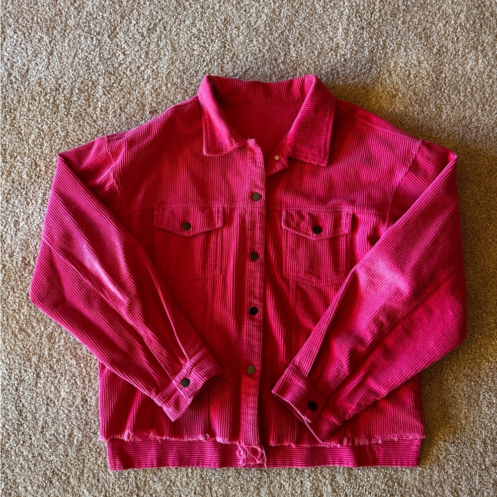 Vibrant Pink Corduroy Jacket